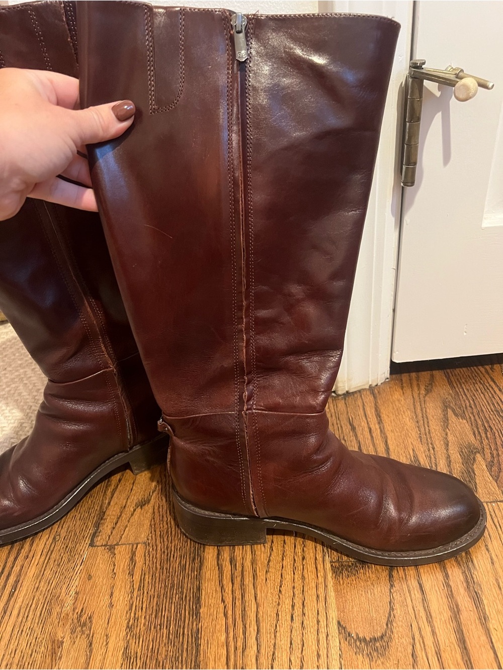 Sam Edelman Milla Wide Calf Knee High Dark Brown Boots- Size 10 - Picture 10 of 12